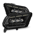AlphaRex 13-14 Ford Mustang NOVA LED Proj Headlights Alpha-Blk w/Actv Light & Seq.Sig / SB DRL 880488 *Discontinued