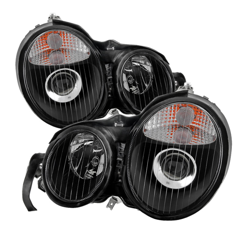 SPYDER Xtune Mercedes Benz W210 E-Class 96-99 Projector Headlights Black PRO-CL-MW21095-BK 5021953