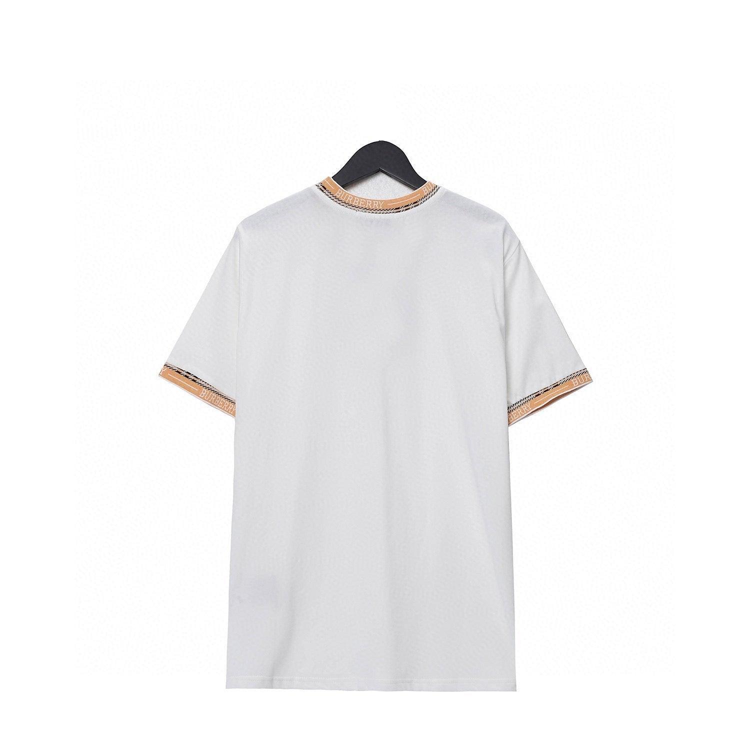 Burberry T-Shirt Without Collar 'White & Beige'