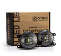 AlphaRex Universal Acura/Ford/Honda/Subaru/Nissan DoubleTap Dual Color LED Proj Fog Lights - Wt/Ambr 210002 *Discontinued