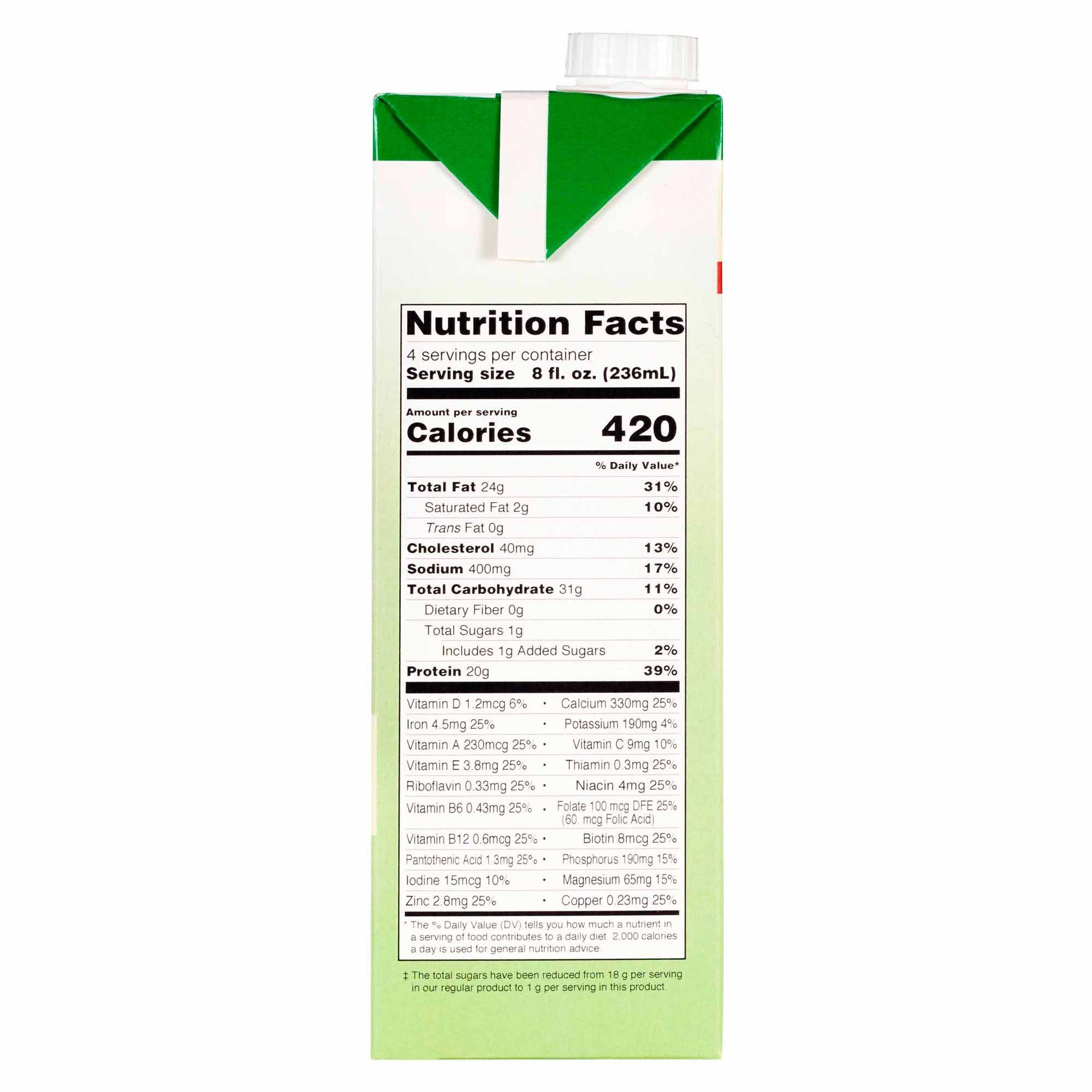 Med Pass® Reduced Sugar Vanilla Fortified Nutritional Shake, 32-ounce carton 22649