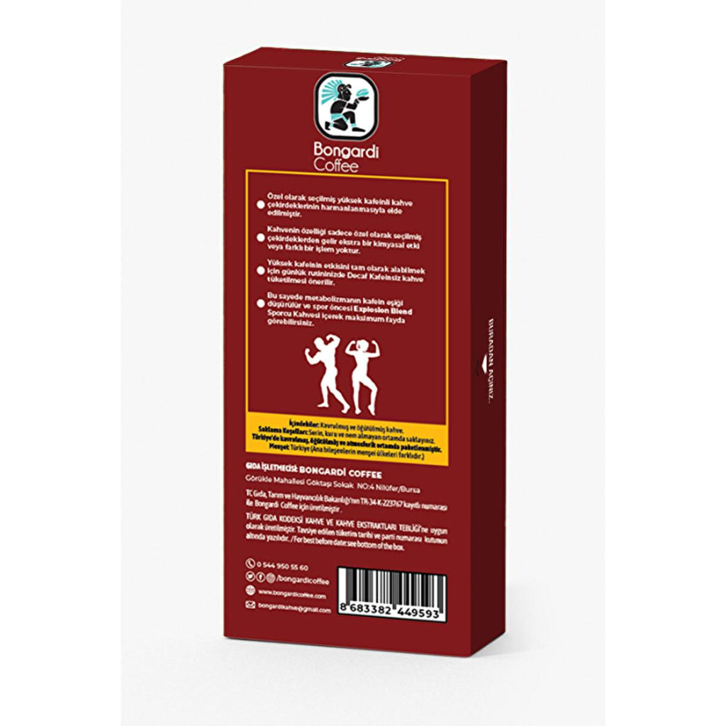 Bongardi Explosion Blend Coffee Capsules - High Caffeine, Nespresso Compatible, 10 Count