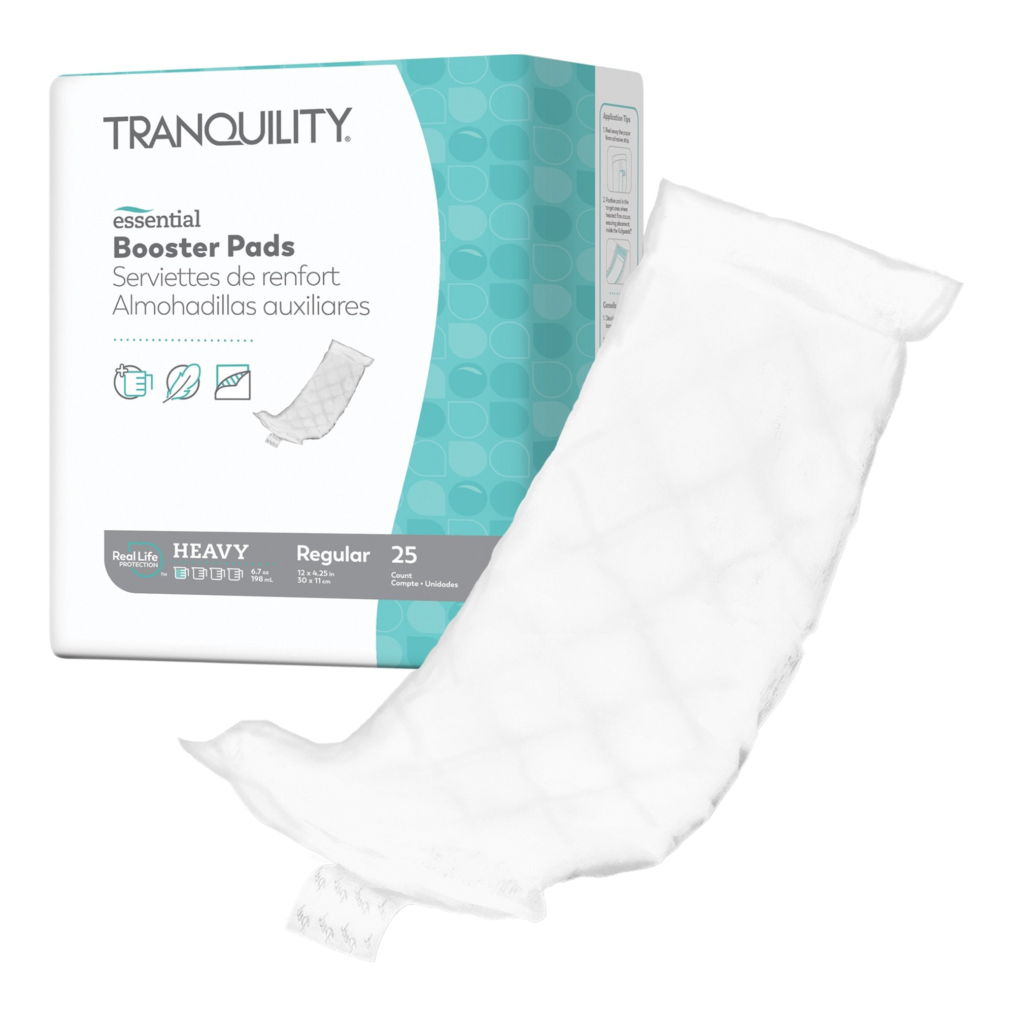 Select® Added Absorbency Incontinence Booster Pad, 4¼ x 12 Inch 2760