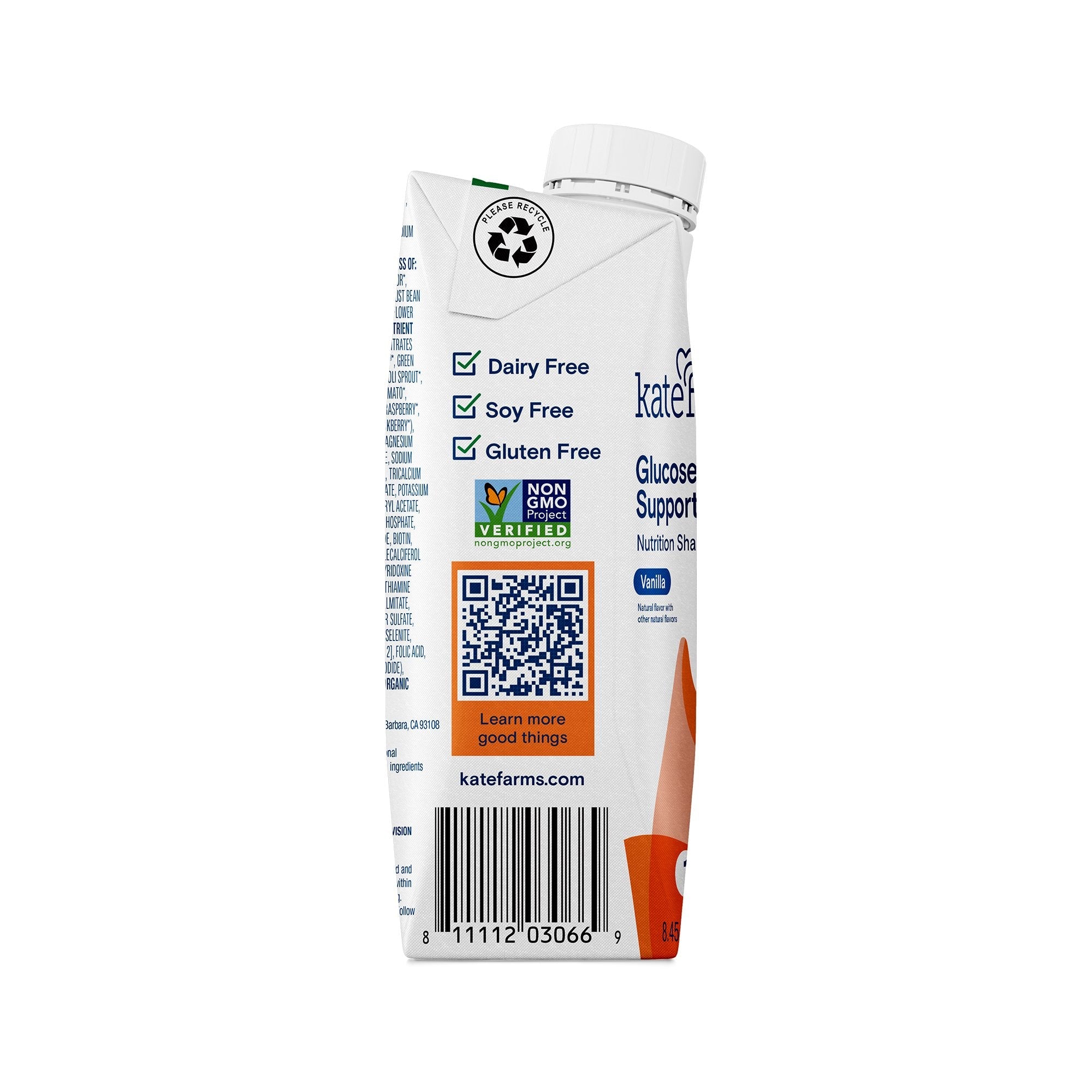 Kate Farms® Glucose Support 1.2 Vanilla Nutrition Shake for Diabetics, 8.45-oz. 811112030676
