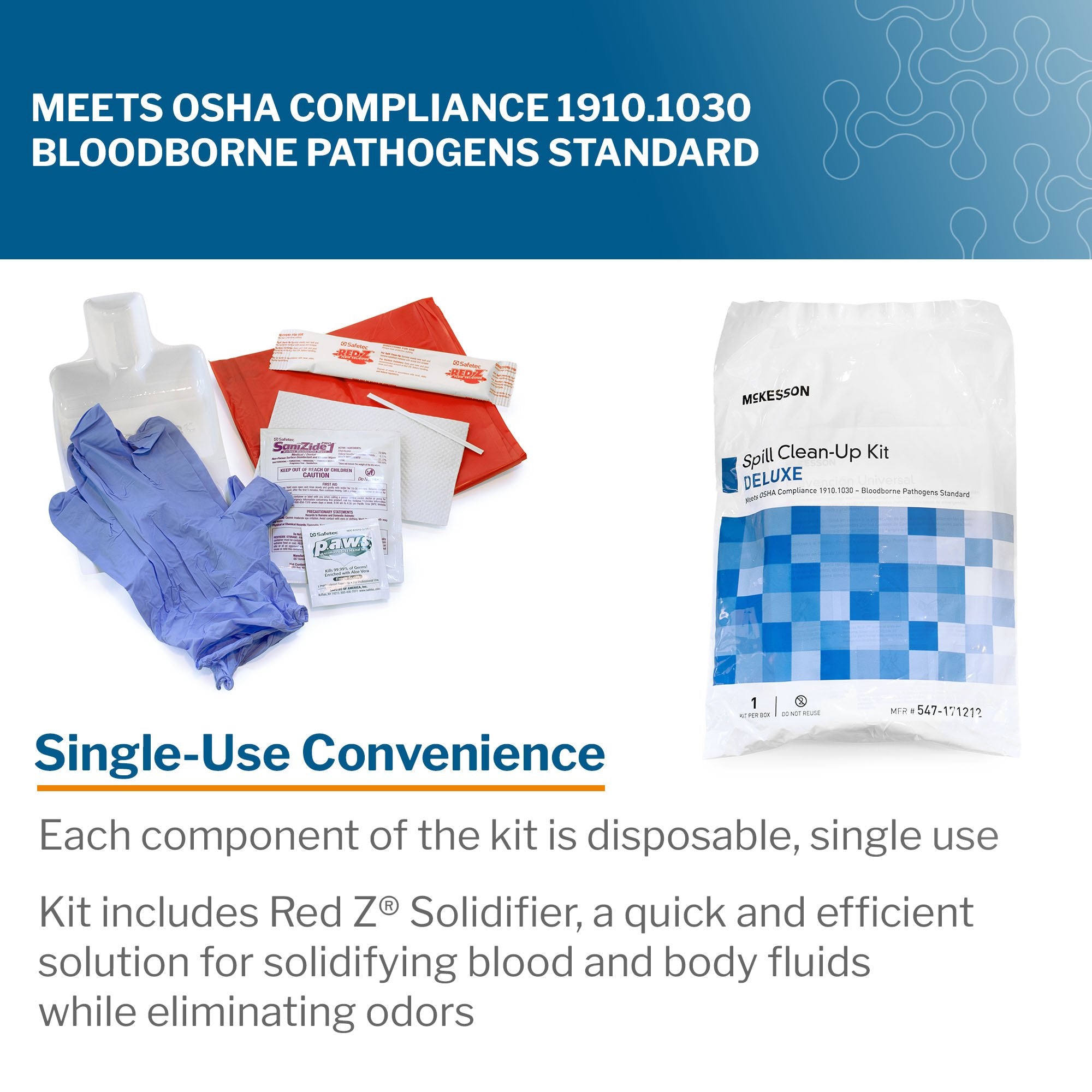 Deluxe Bloodborne Pathogen Spill Kit McKesson 547-171212