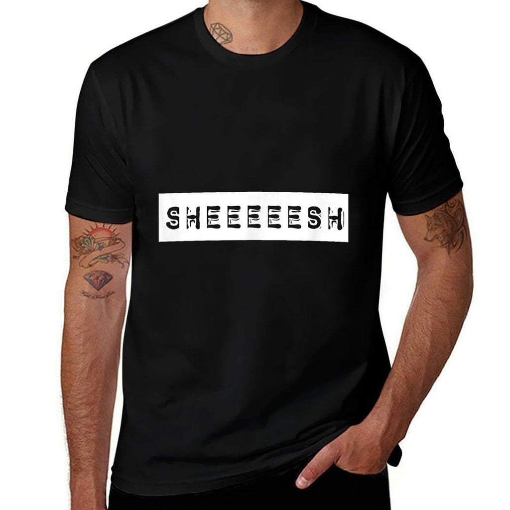 Sheeesh Funny Viral Meme Sheeeesh Sheesh  Polyester Blend T-Shirt