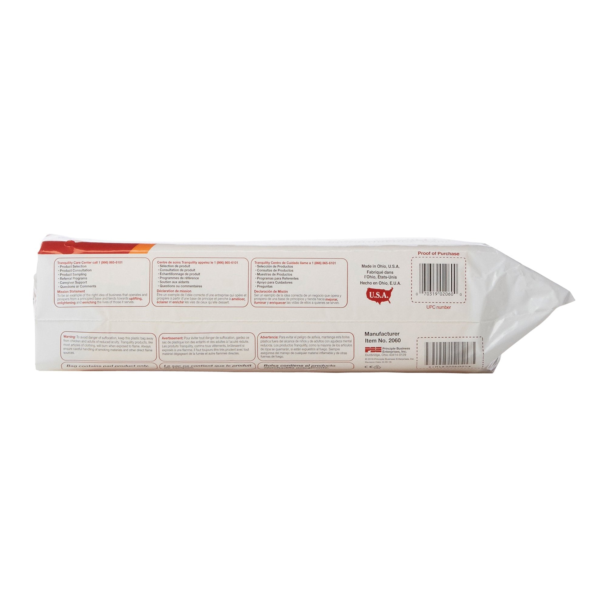 TopLiner™ Super Added Absorbency Incontinence Booster Pad, 4¼ x 15 Inch 2060