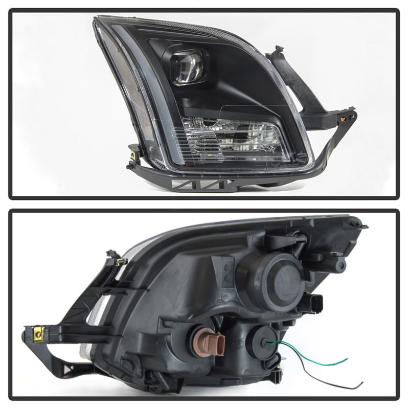 SPYDER xTune 06-09 Ford Fusion Light Bar DRL Projector Headlights - Black (PRO-JH-FFU06-LB-BK) 9042119