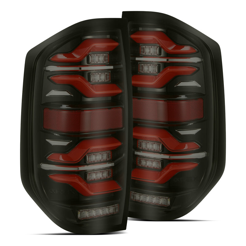 AlphaRex 14-21 Toyota Tundra LUXX LED Taillights Black/Red w/Activ Light/Seq Signal 672050 *Discontinued