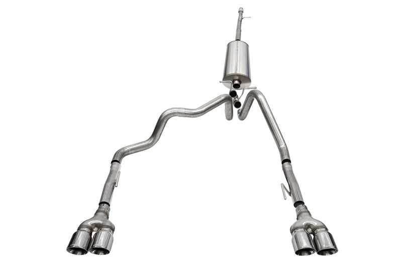 CORSA Performance Corsa 19-23 GMC Sierra 1500 Cat-Back Dual Rear Exit with Twin 4in Polished Pro-Series Tips 21201