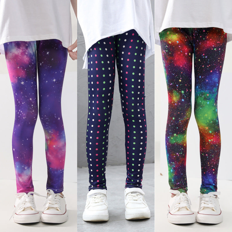 Summer Thin Stretchy Base Leggings For Children