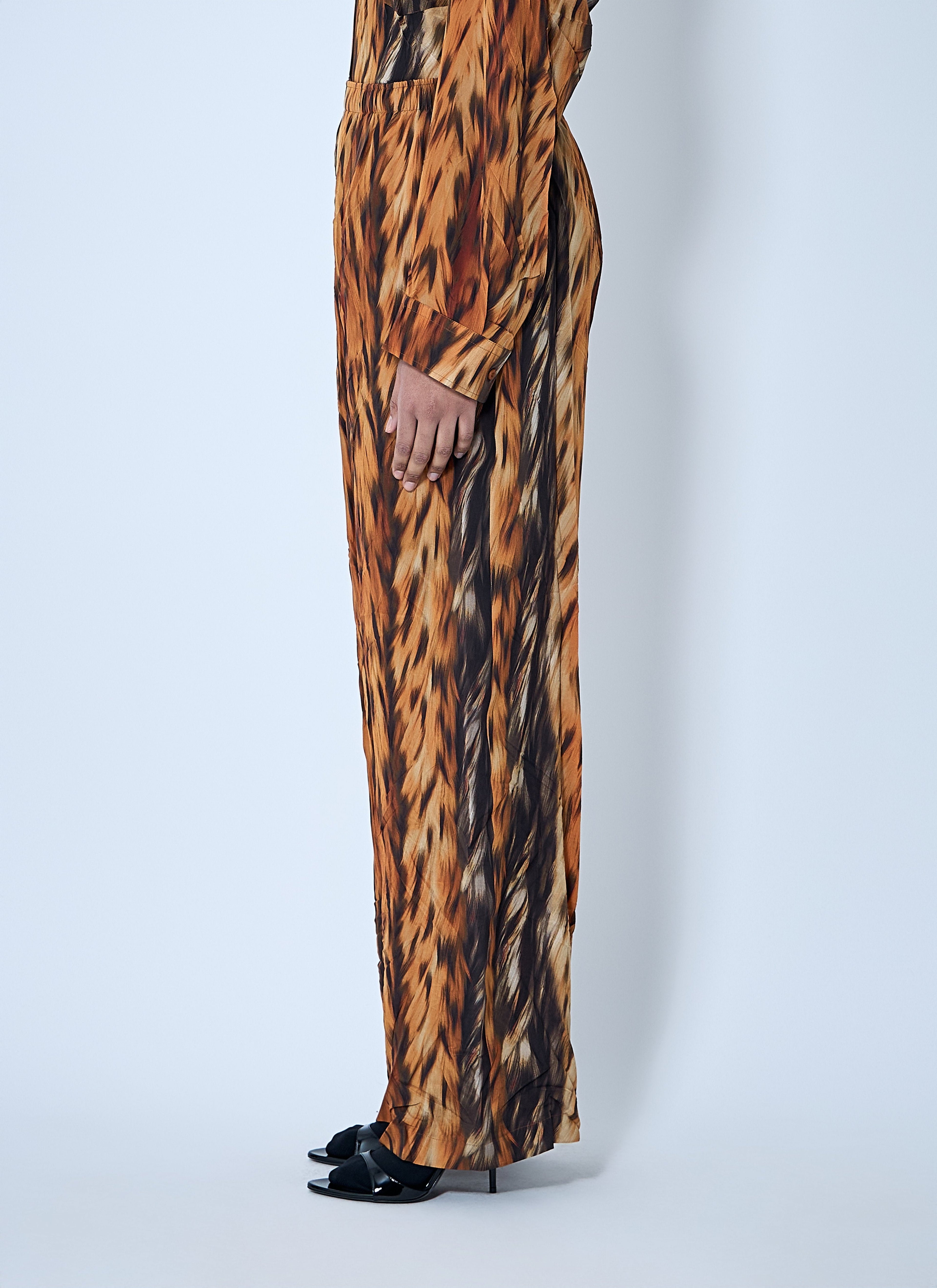 Balenciaga Women Ai Croc Silk Pants