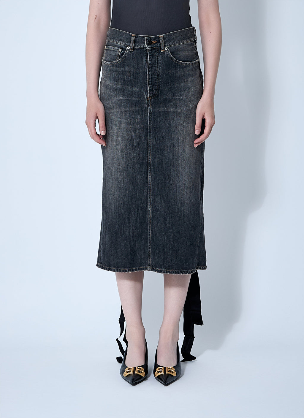 Balenciaga Women Lace-Up Skirt