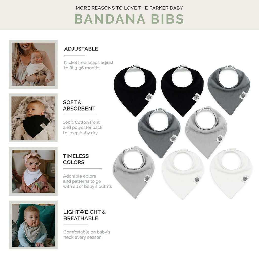Basics Bandana Bib Set (8 pack) - PhishStones Products