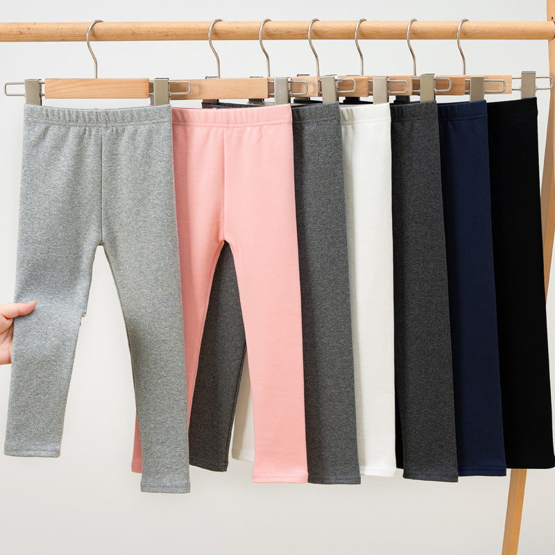 Basic Cotton-spandex Girls Leggings