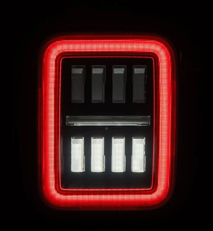 AlphaRex 19-24 Jeep Gladiator JT Nova-Series Prismatic LED Tail Lights - Alpha-Black 602050 *Discontinued