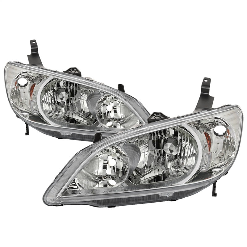 SPYDER xTune 04-05 Honda Civic (Excl Hatchback/Si) OEM Style Headlights - Chrome (HD-JH-HC04-4D-AM-C) 9042713