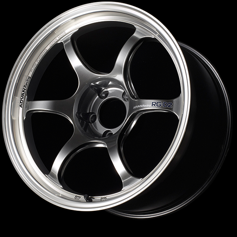 Advan RG-D2 16x6.5 / +35 Offset / 4x98 / 58mm Bore / Machining and Racing Hyper Black YAT6D35SHB