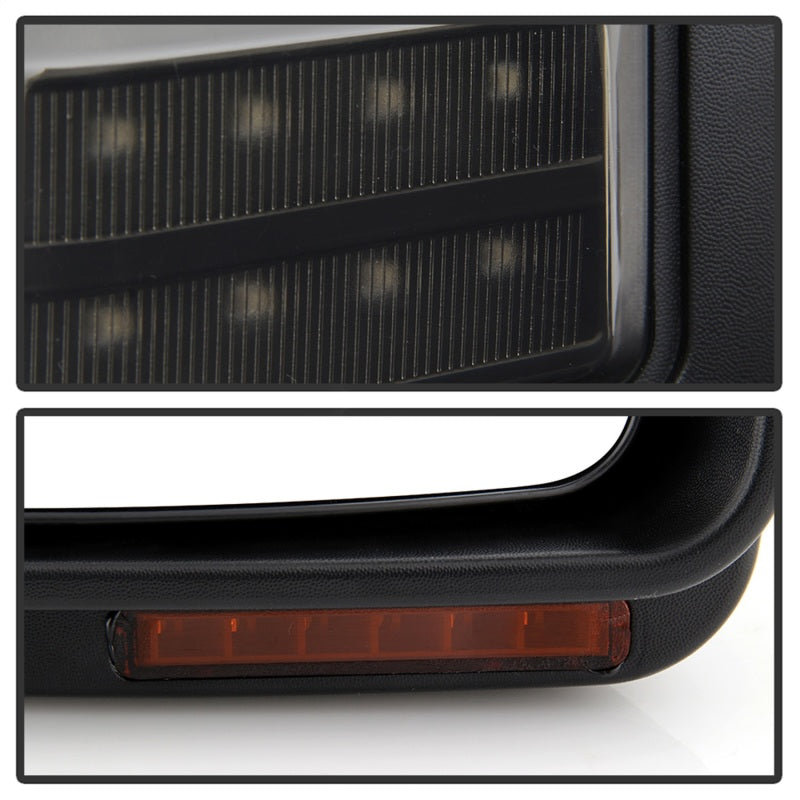 SPYDER xTune 08-15 Ford Super Duty LED Telescoping Manual Mirrors - Smk (Pair) (MIR-FDSD08S-G4-MA-RSM-SET) 9943119