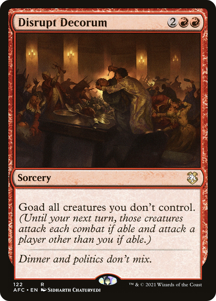 Disrupt Decorum (AFC-122) - Forgotten Realms Commander