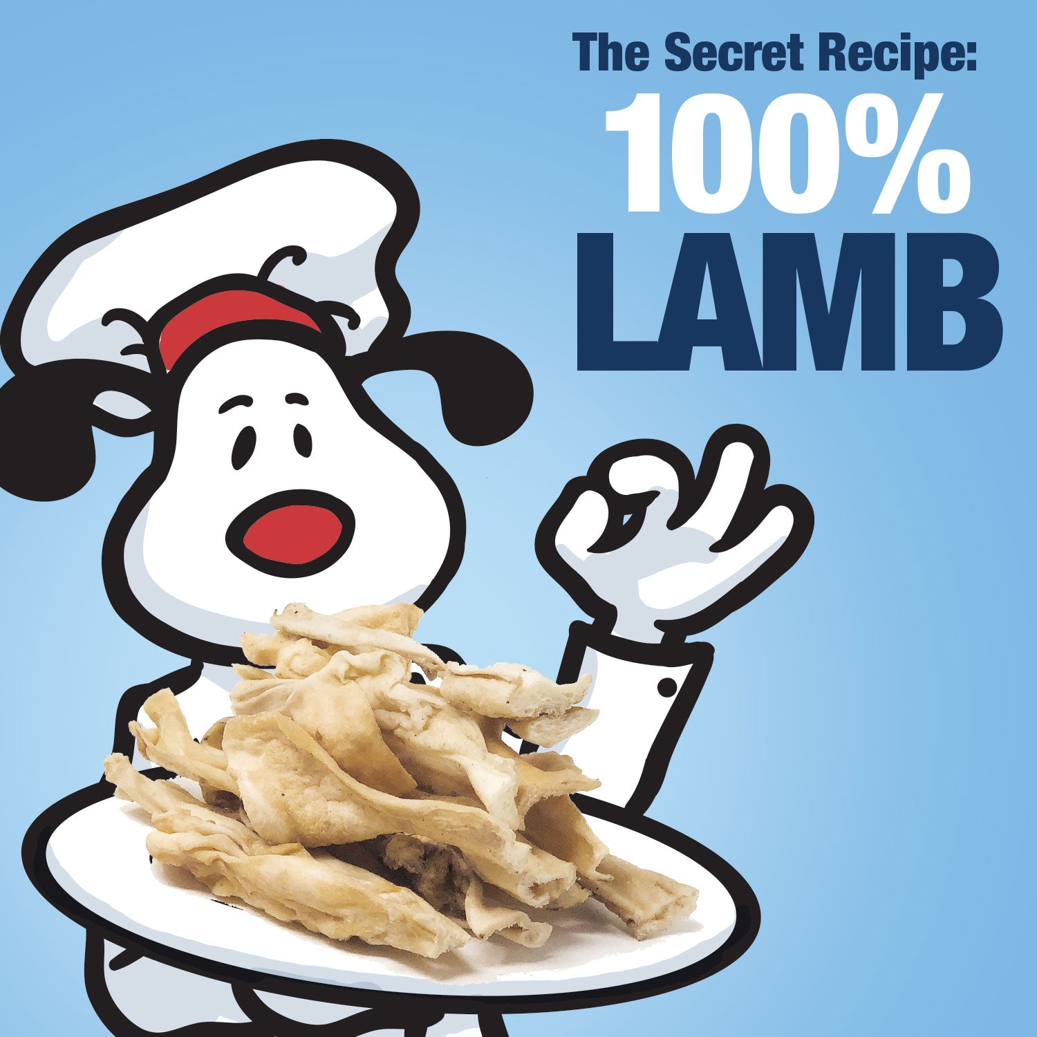 ValueBull Lamb Cheek Slices Dog Chews, Premium 5-6 Inch, 10 Count