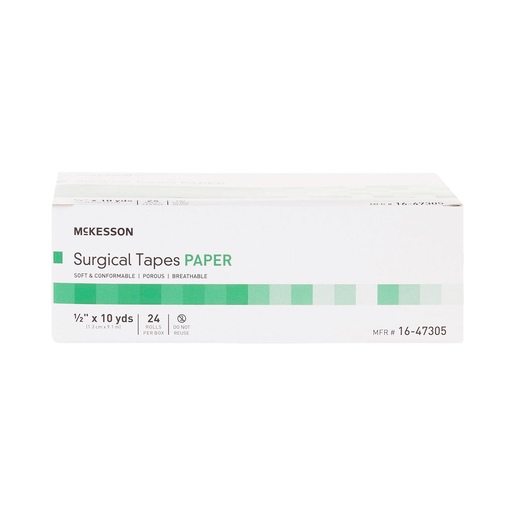 McKesson Paper Medical Tape, 1/2 Inch x 10 Yard, White 16-47305