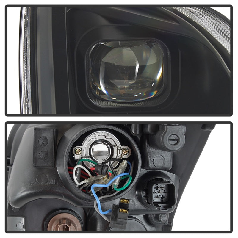 SPYDER xTune 06-09 Ford Fusion Light Bar DRL Projector Headlights - Black (PRO-JH-FFU06-LB-BK) 9042119