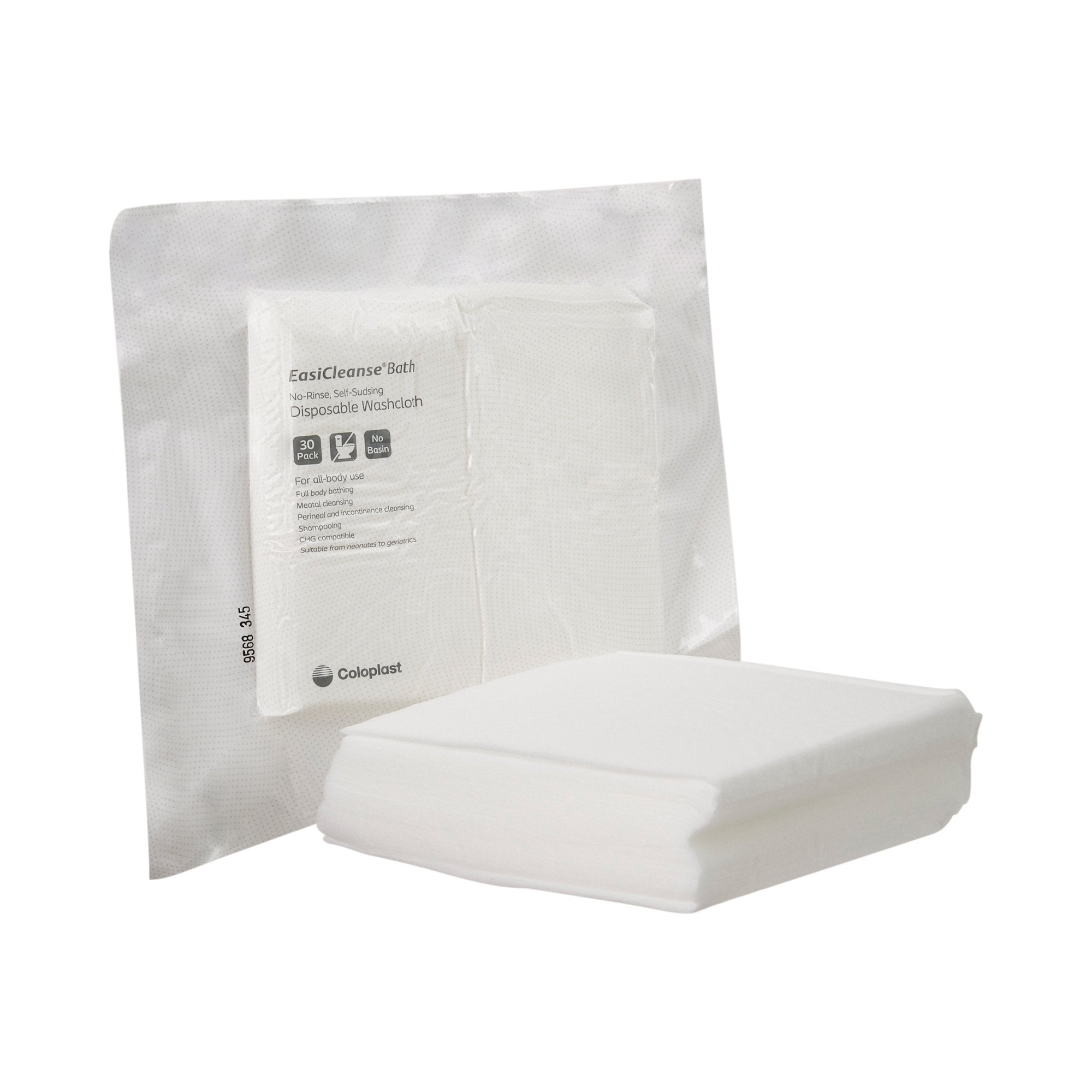 EasiCleanse® Bath No-Rinse, Self-Sudsing Wipes, Scented, 20 x 20 Centimeter COI7055CS