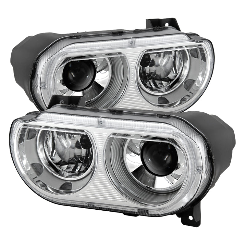 SPYDER Xtune Dodge Challenger 08-14 Xenon Hid Model Only Projector Headlamps Chrome HD-JH-DCHAL08-HID-C 9027284