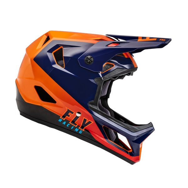 Fly Racing Youth Rayce Full Face Helmet - Navy/Orange/Red