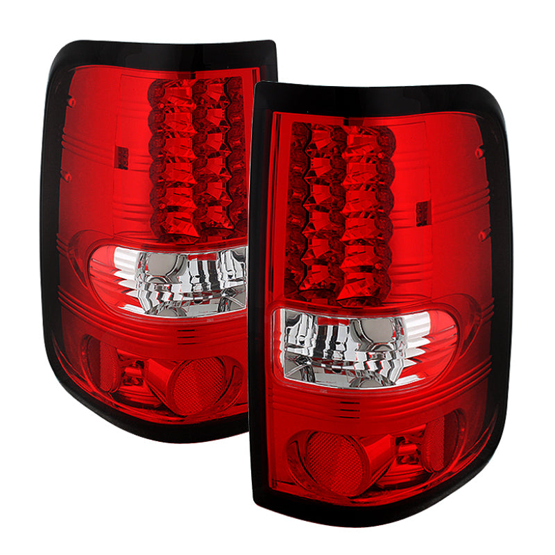 SPYDER Ford F150 side 04-08 (Not Fit Heritage & SVT)LED Tail Lights Red Clear ALT-YD-FF15004-LED-RC 5003263