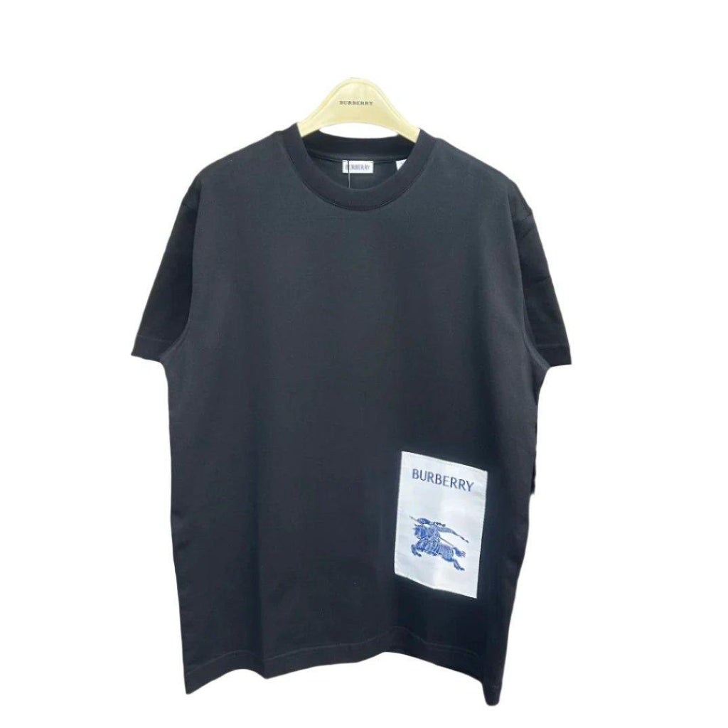 Burberry Black T-Shirt Without Collar