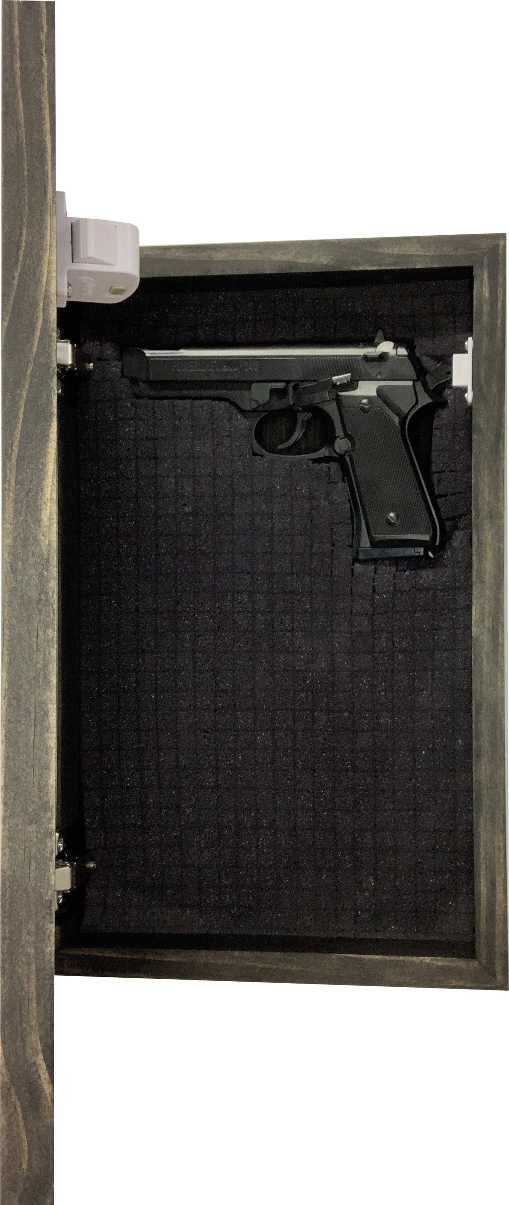 Hidden Gun Cabinet Safe with Skull Giving Middle Finger Wall Decor, Concealed Furniture