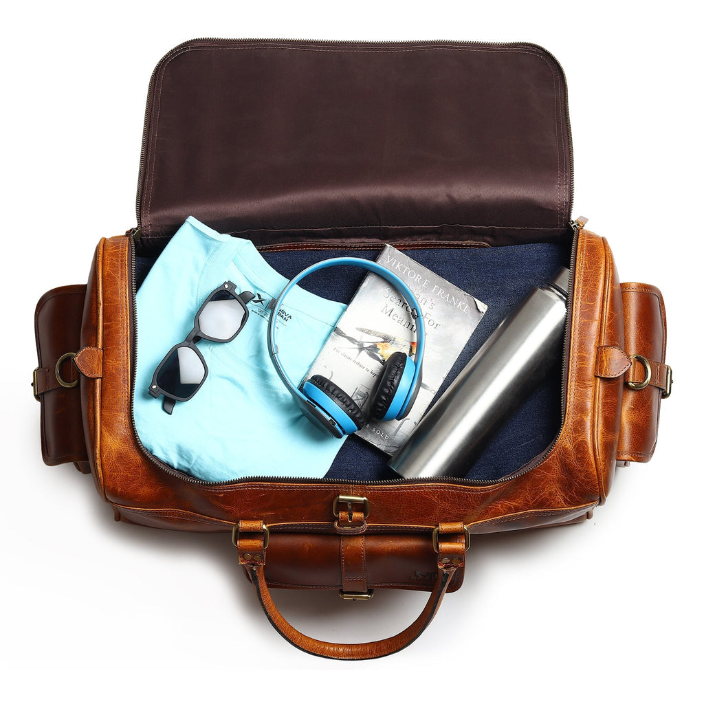 Berlin Leather Weekender Duffle Bag - PhishStones Products