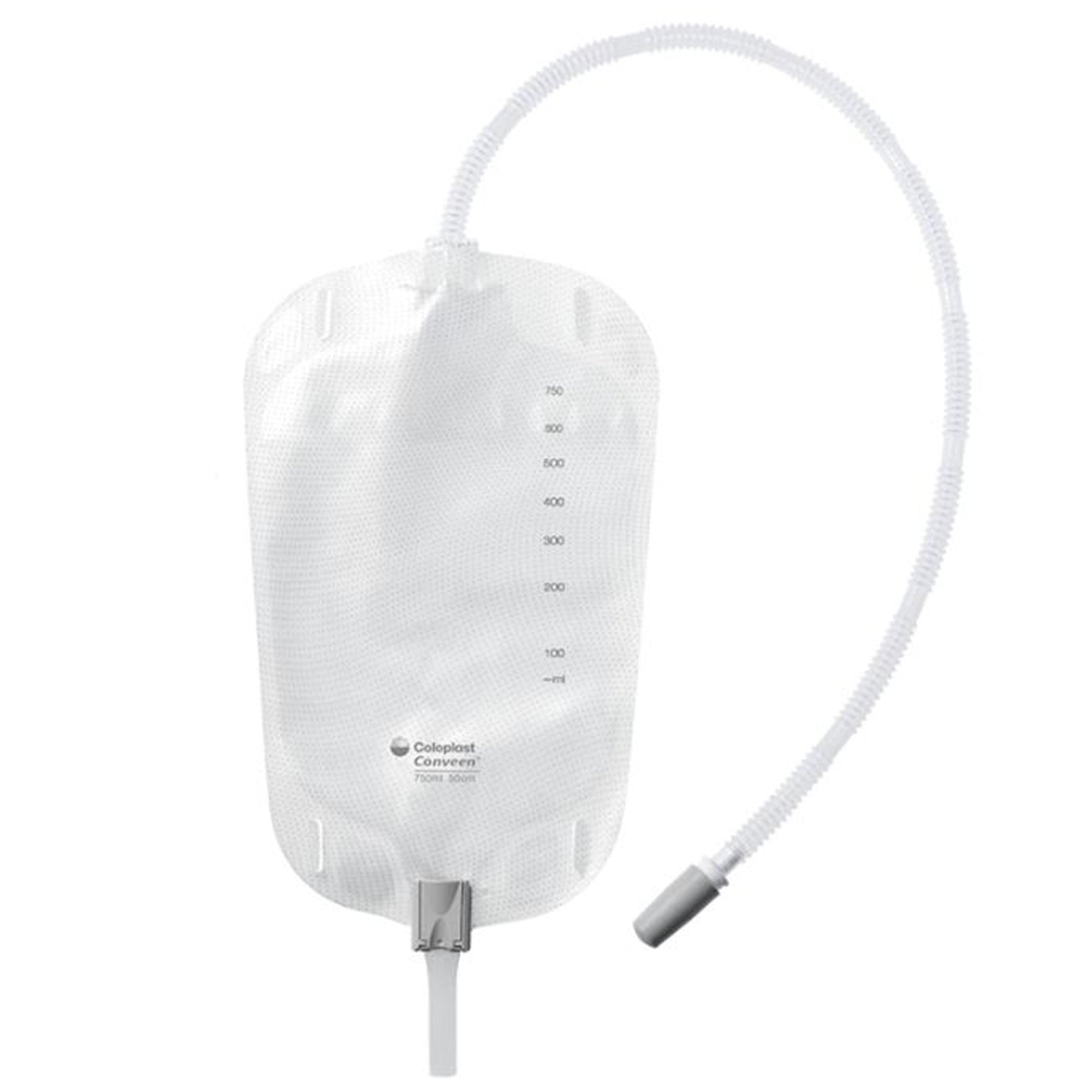 Conveen® Urinary Leg Bag, Anti-Reflux and Clamp Valve, 500mL, Vinyl/Flocked 21026