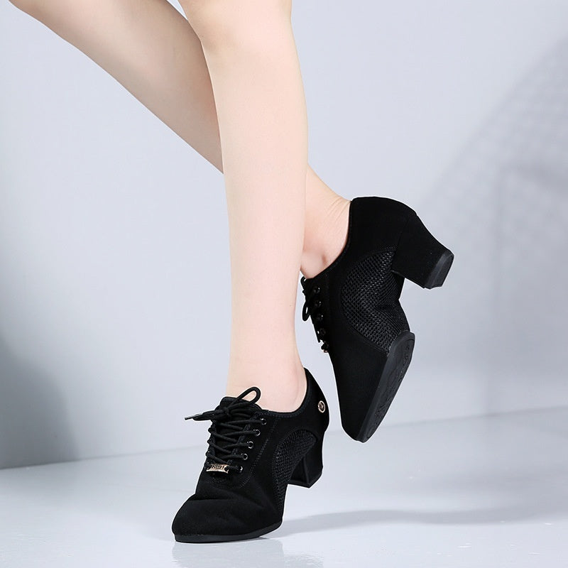 Mesh Oxford Cloth Professional Latin Dance Shoes For Summer