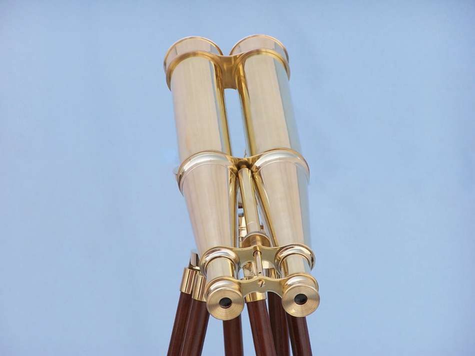 Floor Standing Admiral's Solid Brass Binoculars 62""