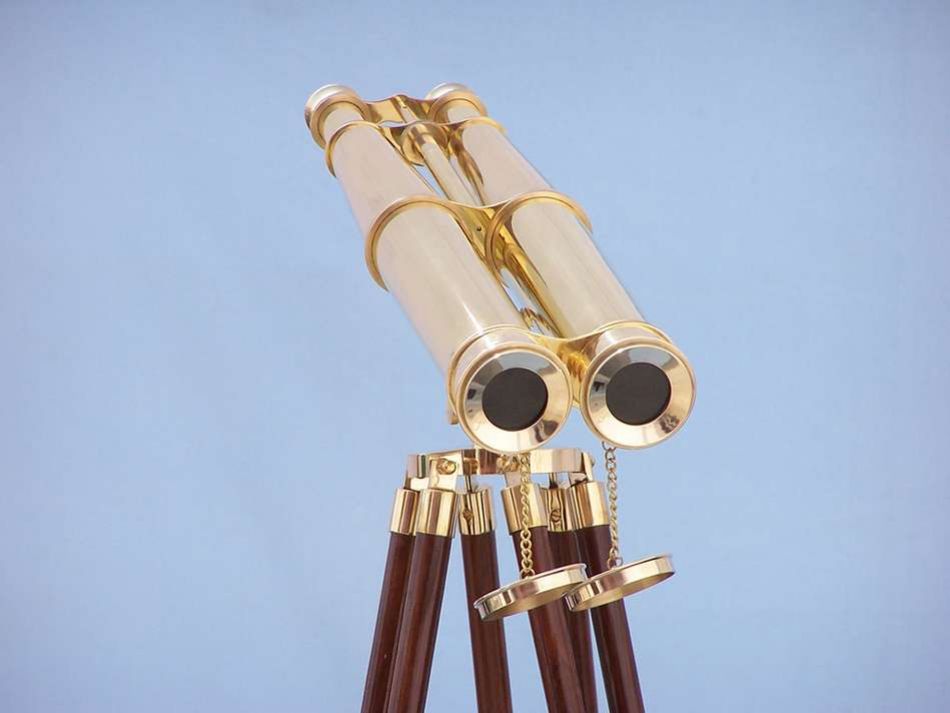 Floor Standing Admiral's Solid Brass Binoculars 62""
