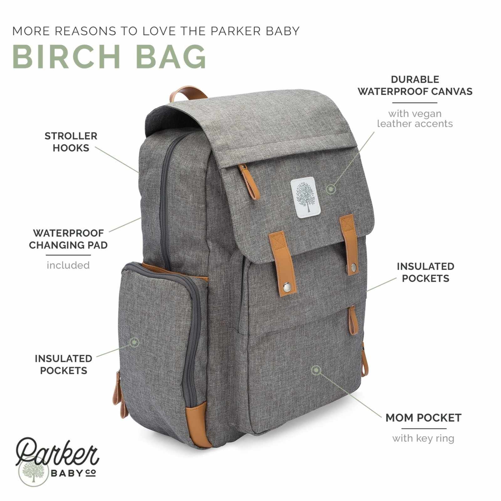 Birch Bag - Diaper Backpack - PhishStones Products