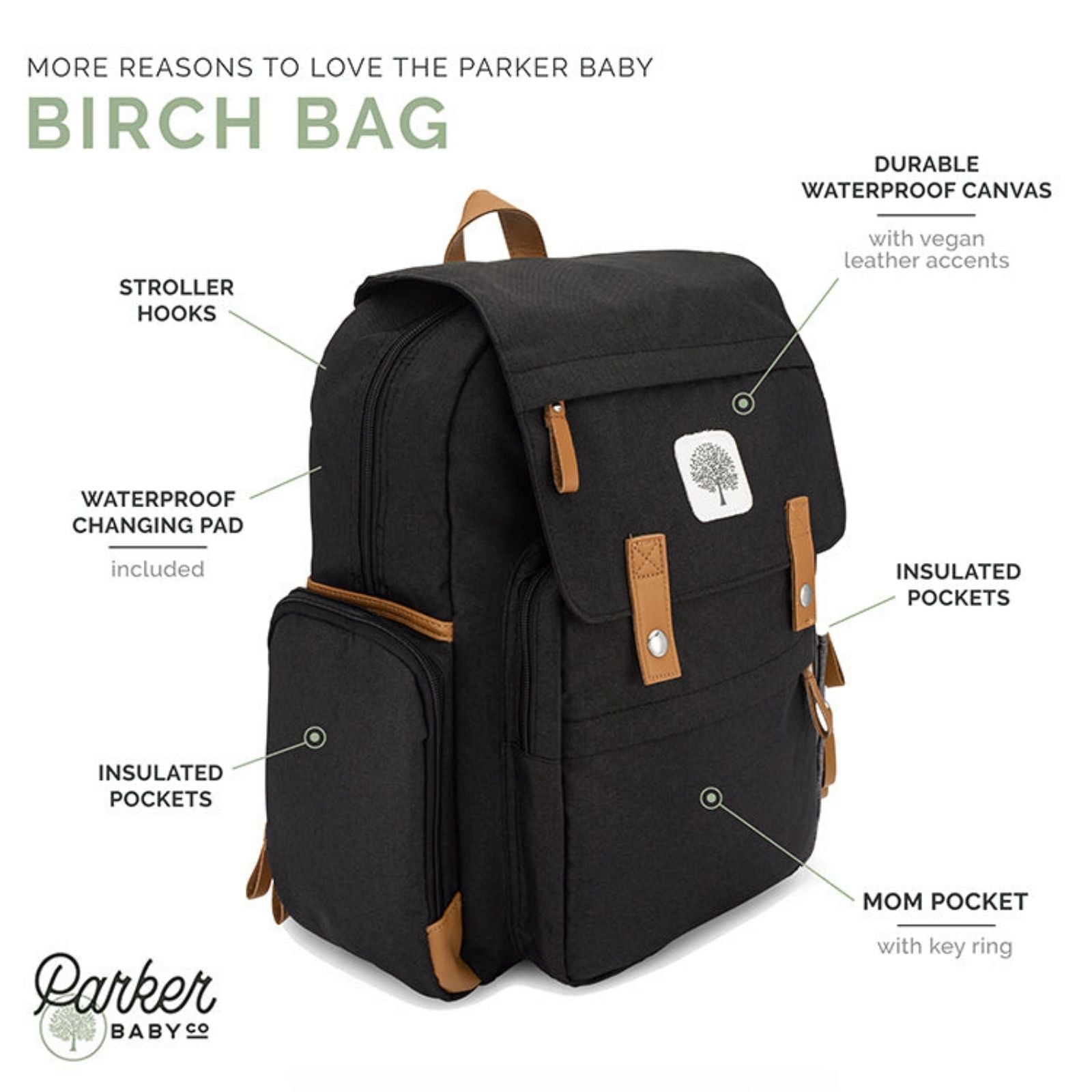 Birch Bag - Diaper Backpack - PhishStones Products
