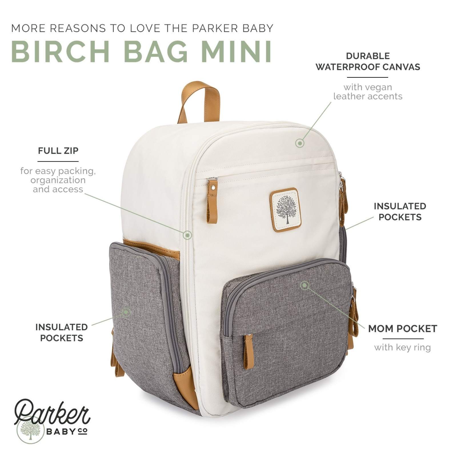 Birch Bag Mini - Diaper Backpack - PhishStones Products