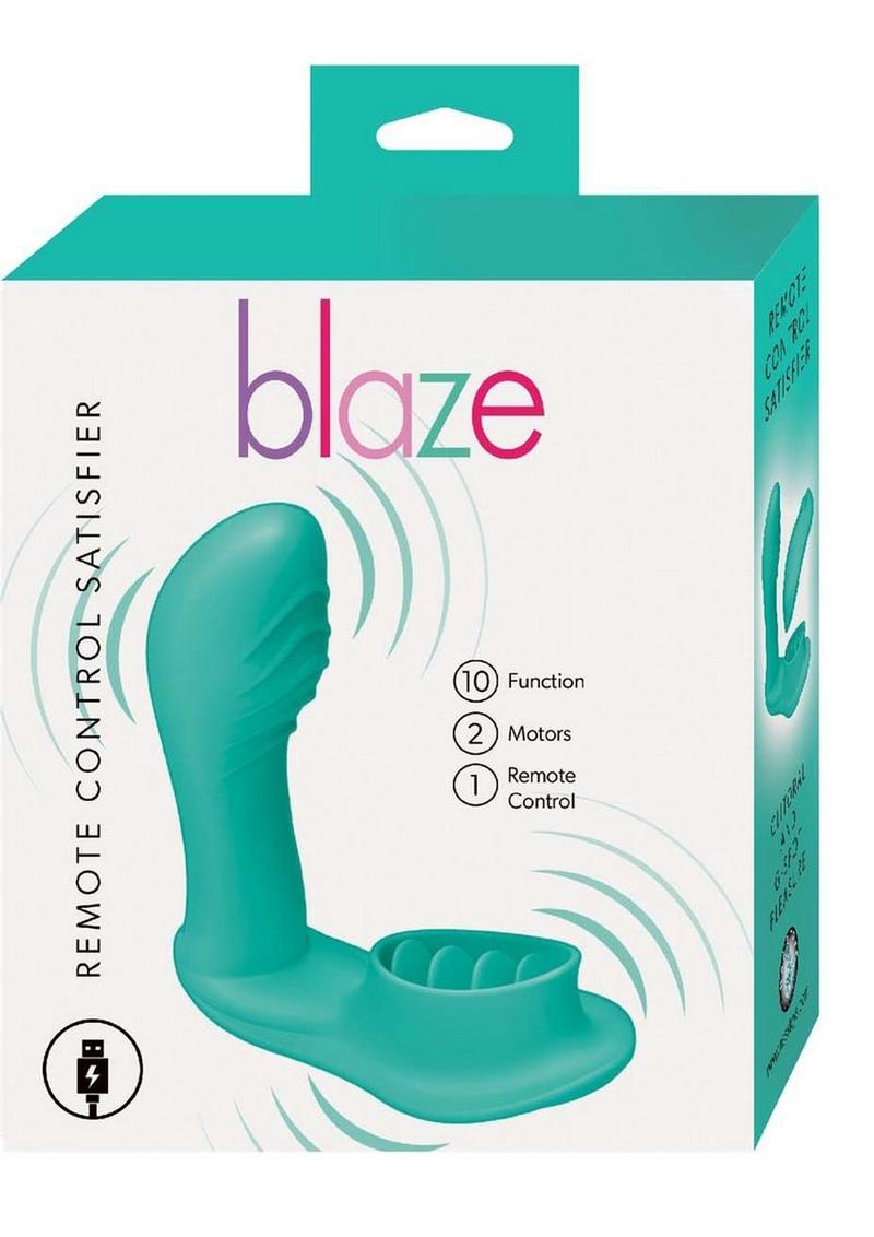 Blaze Remote Control Satisfier Rechargeable Silicone Mini Vibrator - PhishStones Products