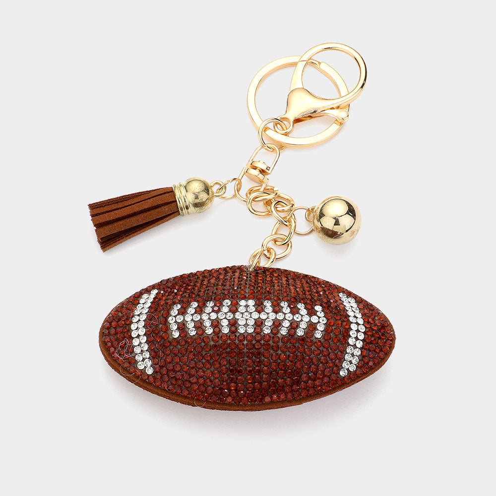 Bling Football Keychain