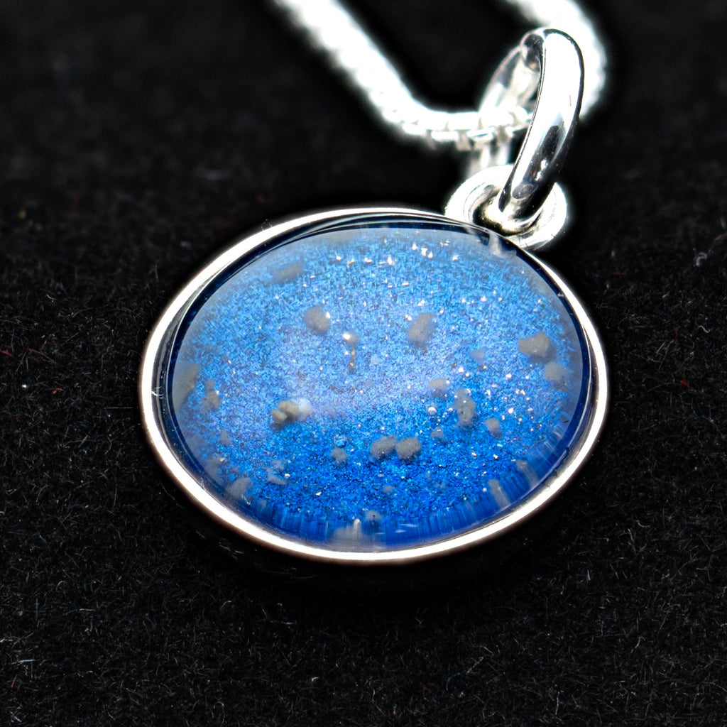 Blue Moon Lunar Highlands Pendant - NWA 5000 Meteorite