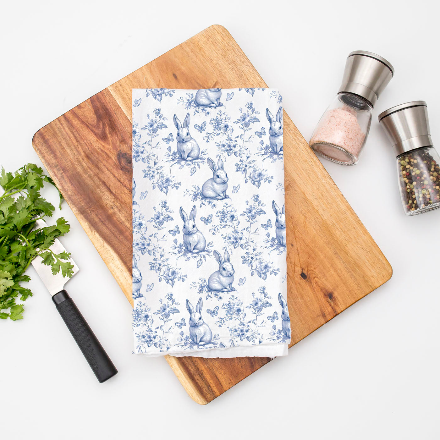 Blue Toile Towel