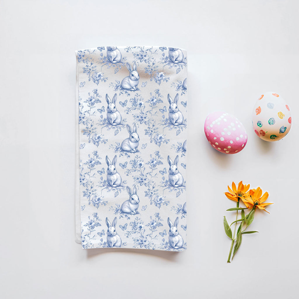 Blue Toile Towel