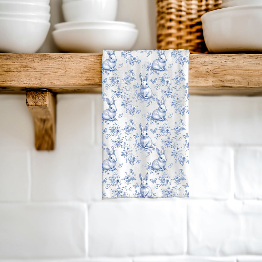 Blue Toile Towel