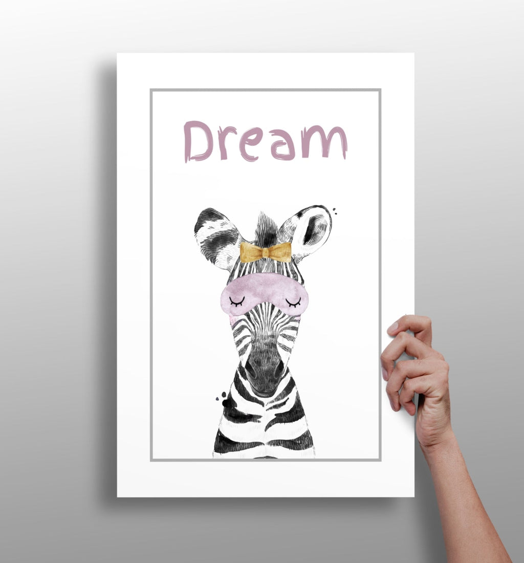 Sleep Mask Zebra Dream Nursery Aluminum Print