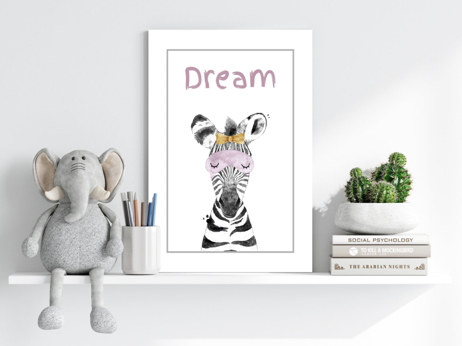 Sleep Mask Zebra Dream Nursery Aluminum Print