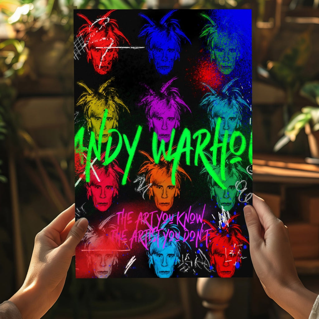 Colorful Pop Portrait Grid Aluminum Print